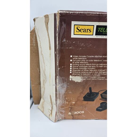 Vtg ATARI 2600 Sears Tele-Games Video Arcade Console With Games & Original Box - Picture 13 of 16